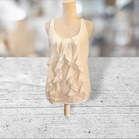 Attention white lined dressy tank size S - Picture 2 of 10